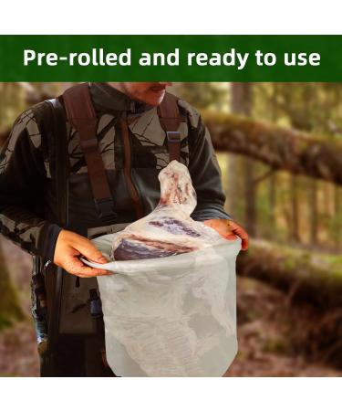 Gociean Elk Hunting Meat Bags - 5-Pack 48/60 inch Heavy Duty Quarter Bags - Reusable & Breathable with Reflective Strip - for Elk, Caribou, Deer, Moose, Antelope, Duck - Buy Online on GoSupps.com