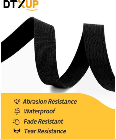 DTXUP Black Polypropylene 1 Inch Webbing Strap - Lawn Chair Replacement, Climbing Straps, DIY Crafting - 10 Yards - Buy Online on GoSupps.com