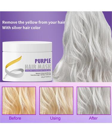 300ml Masque capillaire violet Correcteur de teinte blonde liminer la coloration jaune Shampooing d colorant Traitement des cheveux gris Apr s-shampooing neutralisant blond mauve hair - Buy Online on GoSupps.com