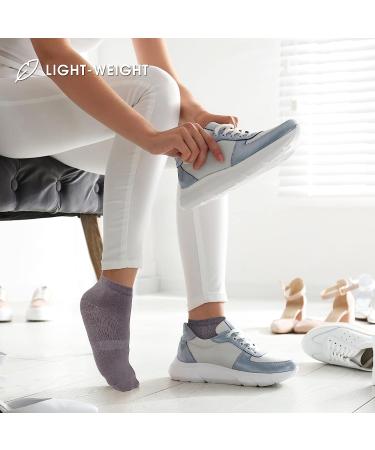 12 Pairs Women's Non Slip Skid Socks with Grippers for Hospital, Yoga, Pilates - Color 1 - Buy Online on GoSupps.com