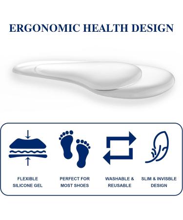 Arch Support Gel Insoles for Flat Feet & High Arches | Pain Relief Cushions for Plantar Fasciitis | Reusable Soft Heel Inserts (6 Pairs 0.3 Inch - Buy Online on GoSupps.com