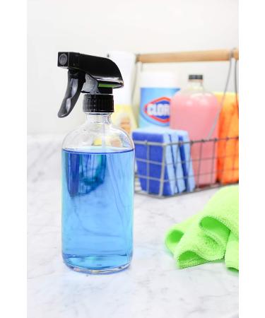 Cornucopia 16oz Clear Glass Spray Bottles (2 Pack) with Chalk Labels - Boston Round, 3-Setting Adjustable Sprayers - Buy Online on GoSupps.com