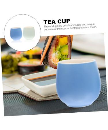 Zerodeko Handmade Tea Cup Ceramic Sake Cups 2pcs Cup Mug Lovers Ceramics Simple Tea Sake Cups Tea Tasting Cup - Buy Online on GoSupps.com