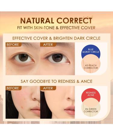 Double-Head Concealer Liquid 2-in-1 Foundation & Concealer with Brush | Brighten Dark Circles & Moisturize | Waterproof Anti-Fold Makeup - Buy Online on GoSupps.com
