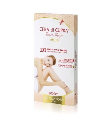 Cire de cupra bandes depilatorie corps Pack de 20 x 4 gr totale: 80 gr