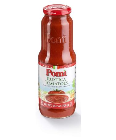 Pom Rustica Italian Tomatoes - 24.7 oz. Glass Bottle (Pack of 6)