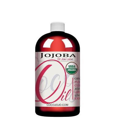 Organic Jojoba Oil - 100% Pure Unrefined Cold Pressed Virgin Oil for Skin, Hair & Body - 16 oz - Buy Online on GoSupps.com