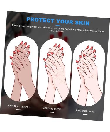 IWOWHERO 1 Pair Nail Gloves Child Nail Lamp Anti-black Elastic Spandex 20X8X0.4CM - Buy Online on GoSupps.com