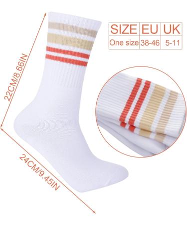 Buy Utensilsto 3 Pairs Women's Tennis Socks | Retro Long White Sports Socks for Ladies | International Shipping Available - Buy Online on GoSupps.com
