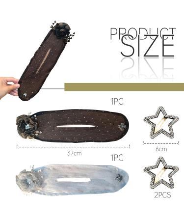 Goiern 2PCs Bun Hair Clip Set | Fast & Easy Hair Curler Accessory for Women & Girls | Flower & Ball Bun Rollers - Buy Online on GoSupps.com