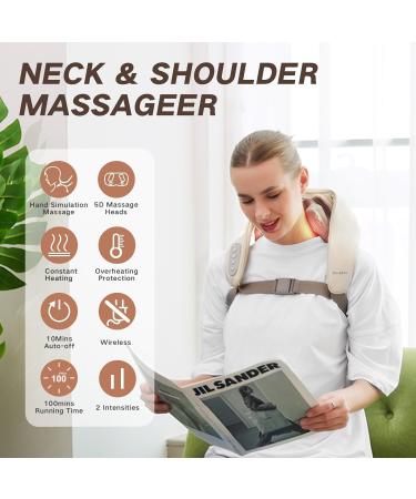 Damkee 5D Neck & Shoulder Massager - Shiatsu Massage Device with Warmth | Perfect Gift for Men & Women - Buy Online on GoSupps.com