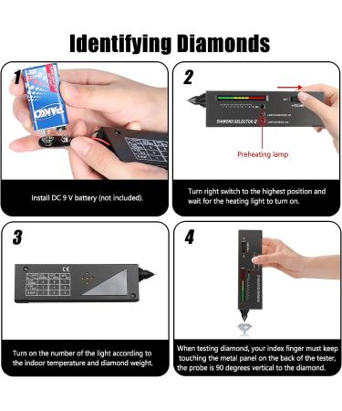 ZAKVOP Diamond Tester Pen - High Accuracy Professional Jewelry Tool for Novice and Expert - Portable Electronic Detector with Thermal Conductivity Meter - Buy Online on GoSupps.com