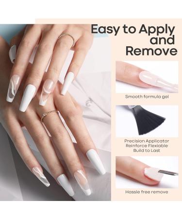 Modelones White Black Gel Nail Polish Set - 6 Colors Black Milky White Neutral Nude Grey Glitter Spring Gel Nail Polish Kit Soak Off UV Gel Kit Gel Nail Art Gift for Women - Buy Online on GoSupps.com