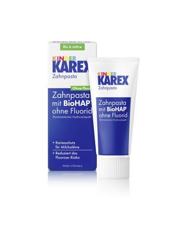 KAREX Kinder Karex Toothpaste 1 x 50 ml Cavity protection for children from 0 years old With BioHAP fluoride-free from the first baby tooth