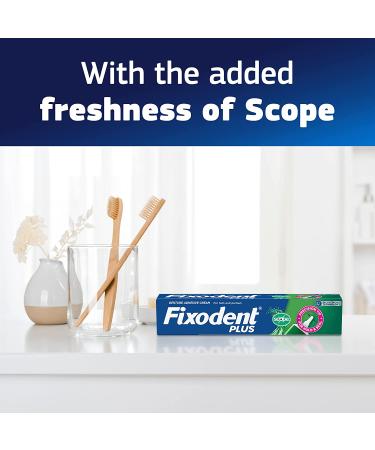 Fixodent Denture Adhesive Cream Plus Scope 2 oz - Pack of 2 | Long-lasting Hold | Enhanced Flavor | Packaging Varies - Buy Online on GoSupps.com