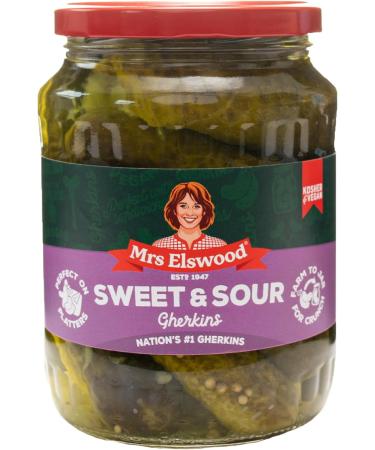 Mrs Elswood Sweet & Sour Gherkins 670g - Pack of 2 - Buy Online on GoSupps.com