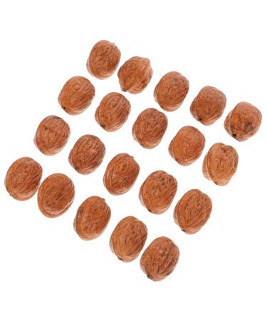 Zerodeko Artificial Walnut 20pcs Decor Artificial Ornaments Photo Props Walnut