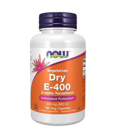 Now Foods Dry E-400 Vegetarian 100 Veg Capsules