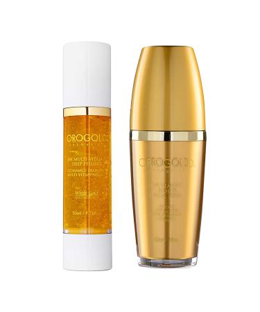 OROGOLD White Gold 24K Multi-Vitamin Deep Peeling and Oro Gold 24K Vitamin C Facial Cleanser