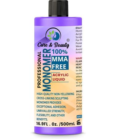 Cure & Beauty Ultra Adhesive Acrylic Liquid Monomer (500mL) - Buy Online on GoSupps.com