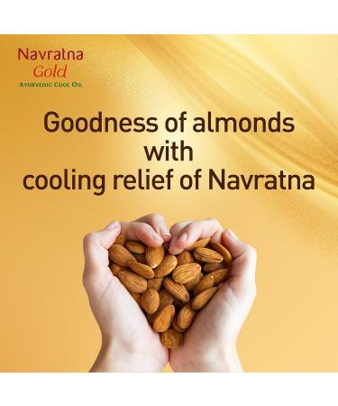 Navratna Gold Ayurvedic Hair Oil | with 24K Gold & 9 Ayurvedic Herbs | Lightweight Non-Greasy & Fast-Absorbing | Relaxing Head Massage Oil | Deeply Nourishes Hair | 16.91 Fl Oz (500ml) - Buy Online on GoSupps.com