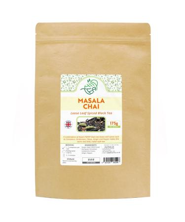 Masala Chai Premium Assam Black Tea With Spices - Cardamom & Cinnamon & Cloves & Ginger & Pepper (175g)