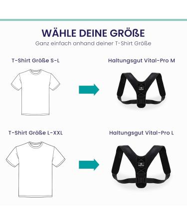 ShapeVital Vital-Pro Posture Belt - Unisex Back Straightener for Ideal Posture Correction | Comfortable Shoulder Straps | Black Large - Buy Online on GoSupps.com