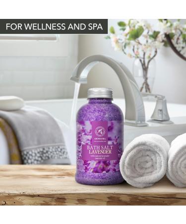 Natural Lavender Bathing Salt - 600g Sea Salt with Essential Oil for Relaxation Stress Relief and Spa Wellness - Best Sleep & Body Care - Buy Online on GoSupps.com