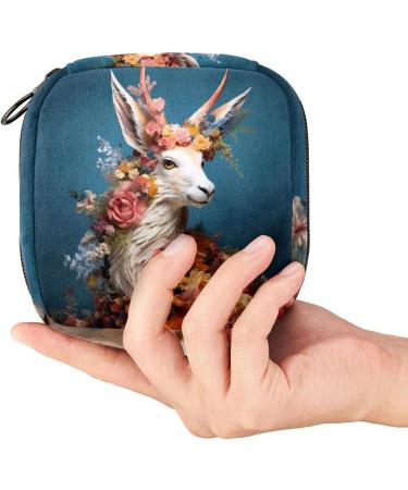 Floral Animal Sanitary Napkin Storage Bag for Girls Women - Portable First Period Pads & Tampons Holder - Travel Makeup Bag - Large Capacity & Multicoloured - Buy Online on GoSupps.com
