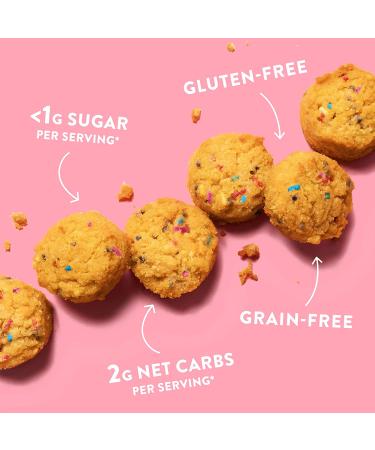 HighKey Low Carb Birthday Cake Mini Treats - Keto Snack Pack | Gluten Free | Sugar Free Diabetic Snacks | Healthy Muffins & Bread Bites - Buy Online on GoSupps.com