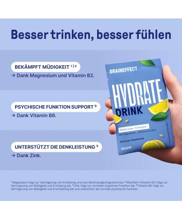 Braineffect Hydrate: Sugar-Free Electrolyte Hydration Mix with Stevia - Isotonic Beverage Powder for Sports Recovery & Hangover Relief (Lemon 160g Can) - Buy Online on GoSupps.com