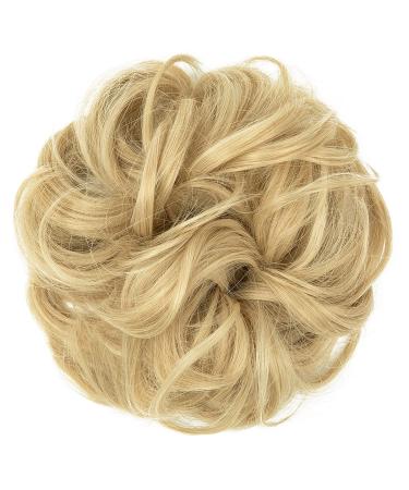 JJStar 2-Piece Hair Part with Rubber Band | Dutt Hair Tie & Extensions for Messy Bun & Ponytail - Natural Blonde for Women & Girls - Buy Online on GoSupps.com