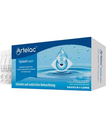 Artelac Splash EDO eye drops: eye moisture with hyaluronic acid for dry eyes wetting and subsequent contact lenses 60 x 0.5 ml 0.5 ml (60s pack)