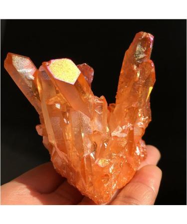Natural Crystal Rough Natural Clear Angel Aura Crystal Cluster Electroplating Titanium Coating Quartz Cluster Stone Decoration Natural Luster - Buy Online on GoSupps.com