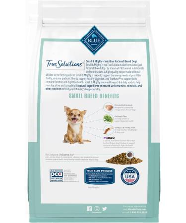 Blue Buffalo True Solutions Small Breed Adult Dry Dog Food - 4 lb | High Energy | Natural Chicken | Small & Mighty - Buy Online on GoSupps.com