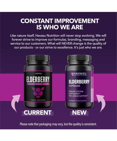 HAVASU NUTRITION Elderberry Capsules with Sambucus Nigra | Immune Support & Defense with Antioxidants - Buy Online on GoSupps.com