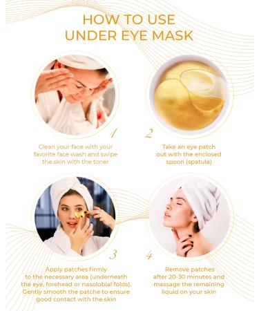 SEFITE 24k Gold Eye Mask 60 pcs - Collagen Under Eye Patches for Dark Circles, Puffy Eyes, Wrinkles & Bags - Korean Gel Eye Pads for Men and Women - Buy Online on GoSupps.com