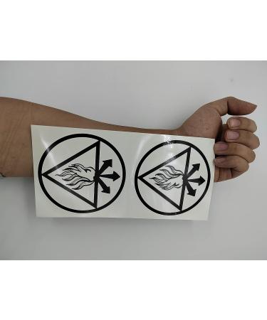Constantine's Arm Alchemical Symbol Red King Tattoo Stickers - Set of 2 Role Playing Props - Buy Online on GoSupps.com
