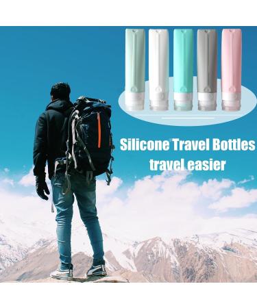 Roseflower 5 Pack Silicone Travel Bottles - 80ml Leakproof Refillable BPA-Free & TSA Approved Travel Accessories for Shampoo Lotion & Shower Gel - Buy Online on GoSupps.com