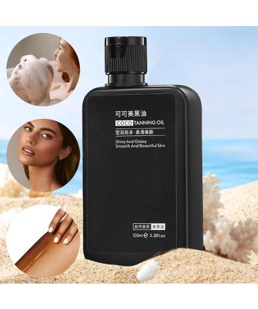 Tanning oil selftanner tanning accelerator for outdoor sunbathing or solarium 100 ml natural liquid moisturizing and fast body tanner for radiant skin - Buy Online on GoSupps.com