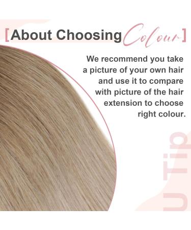 Easyouth 16 Remy Human Hair Keratin Bond Extensions - Ash Brown & Platinum Blonde Mix | 50g 50 Pieces #8/60/18 - Buy Online on GoSupps.com
