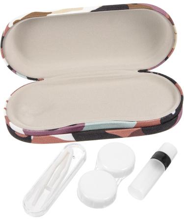 Buy Homsfou Dual-Purpose Glasses Case & Contact Lens Container - Travel-Friendly Storage Box with Flocked Cloth Design - Buy Online on GoSupps.com