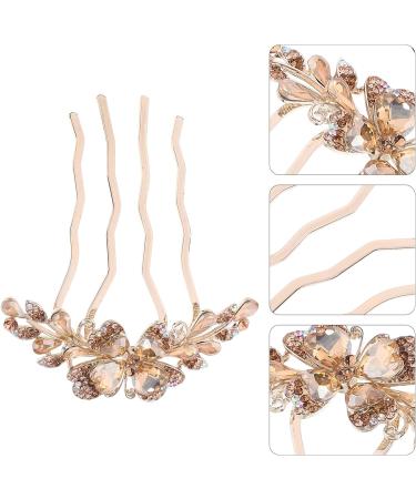 Beatifufu Hair Comb Bride Hair Accessories Hair Side Comb Rhinestone Clips Rhinestone Hair Clips Hair Accessories for Women Rhinestone Side Comb Tiara Metal Hair Piece Women's Korean Version - Buy Online on GoSupps.com