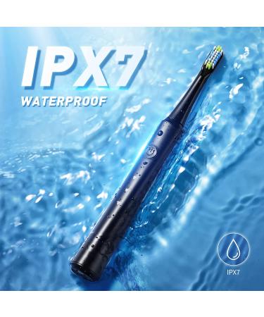 Sonic Electric Toothbrush for Adults with 10 Brush Heads - Rechargeable, Fast Charge, 35 Days Battery Life, 40000VPM, 3 Modes - Black - Buy Online on GoSupps.com