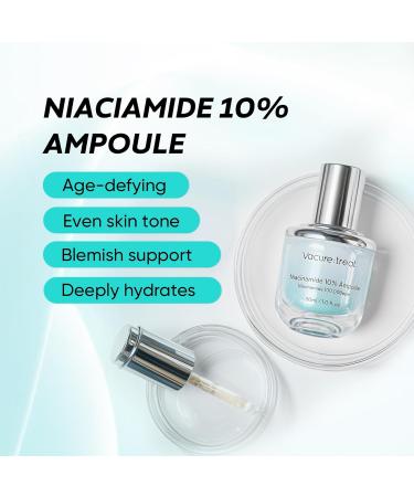 Vacure:treat Niacinamide Serum 10% with Panthenol Licorice Supports Skin Barrier Even Skin Tone Post Blemish Marks Helps Improve Fine Lines & Elasticity 1 Fl. Oz (30ml) 1 Count - Buy Online on GoSupps.com