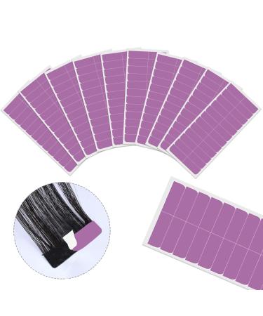 Kalolary 120Pcs Double Sided Hair Tape - Hair Extension Tape Tabs Replacement Tape for Hair Extensions Lace Wig Hairpiece Toupee Hair Weft (Purple)