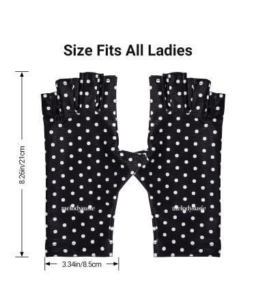 MelodySusie UV Glove - Professional UPF50+ Protection for Gel Nail Lamp - Fingerless Anti UV Gloves for Manicures and Nail Art - Classic Dots - Buy Online on GoSupps.com