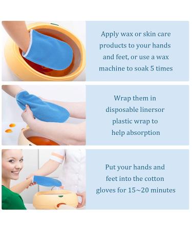 Paraffin Wax Mitts, Gloves, Booties Set for Moisturizing Hand and Foot Care - Blue - Buy Online on GoSupps.com