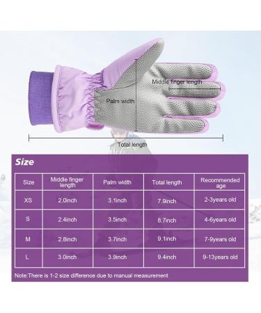 QKURT Children's Skiing Gloves | Thick Warm Winter Gloves for Ages 2-13 | Windproof Snow-Feds | Cold Weather Gear in Violet - Buy Online on GoSupps.com