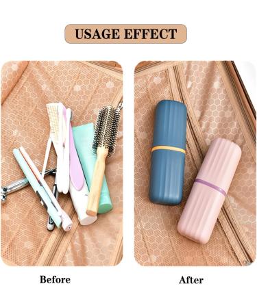 Travel Toothbrush Case - 2 Pack | Durable Plastic Etui for Kids & Adults | Perfect for Camping Hiking & Business Trips - Buy Online on GoSupps.com